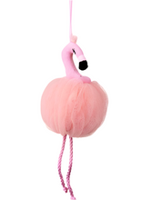 Load image into Gallery viewer, Bath and Shower Pouf, Flamingo