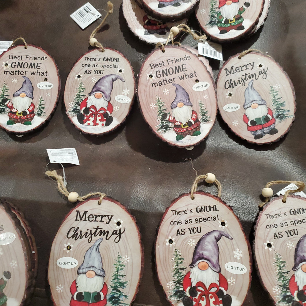 Light up gnome ornaments