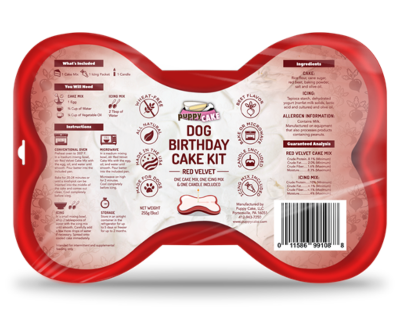 Dog Birthday Cake Kit, Red Velvet