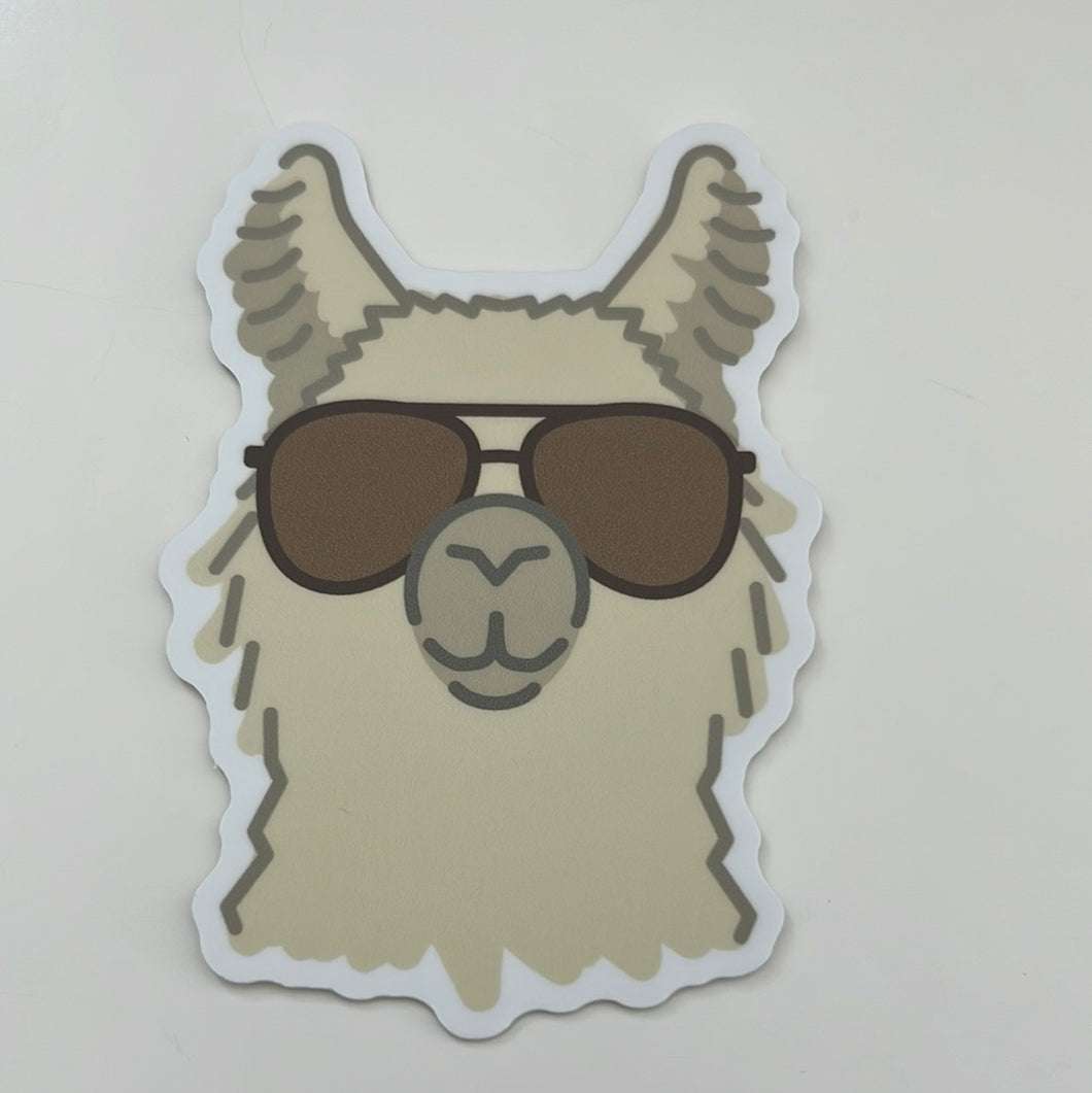 Sticker, Llama W/ Aviators