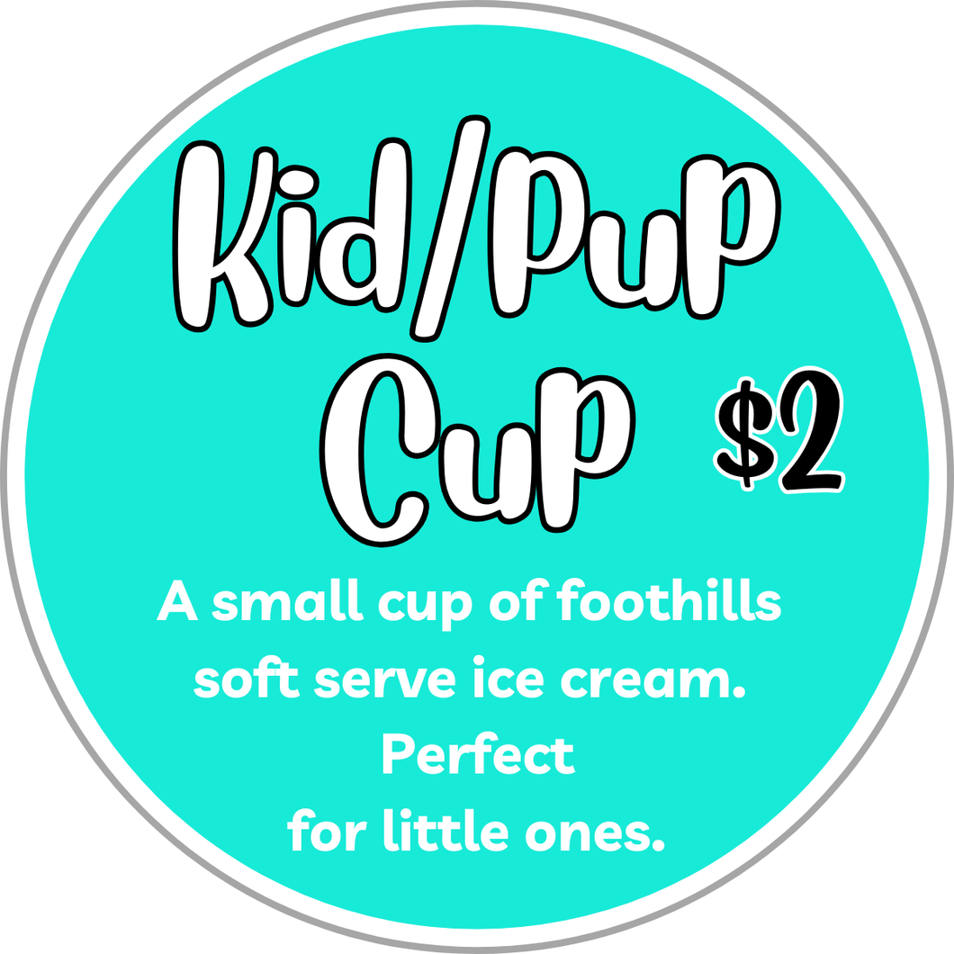 Ice Cream Sundae, Kid or Pup Cup