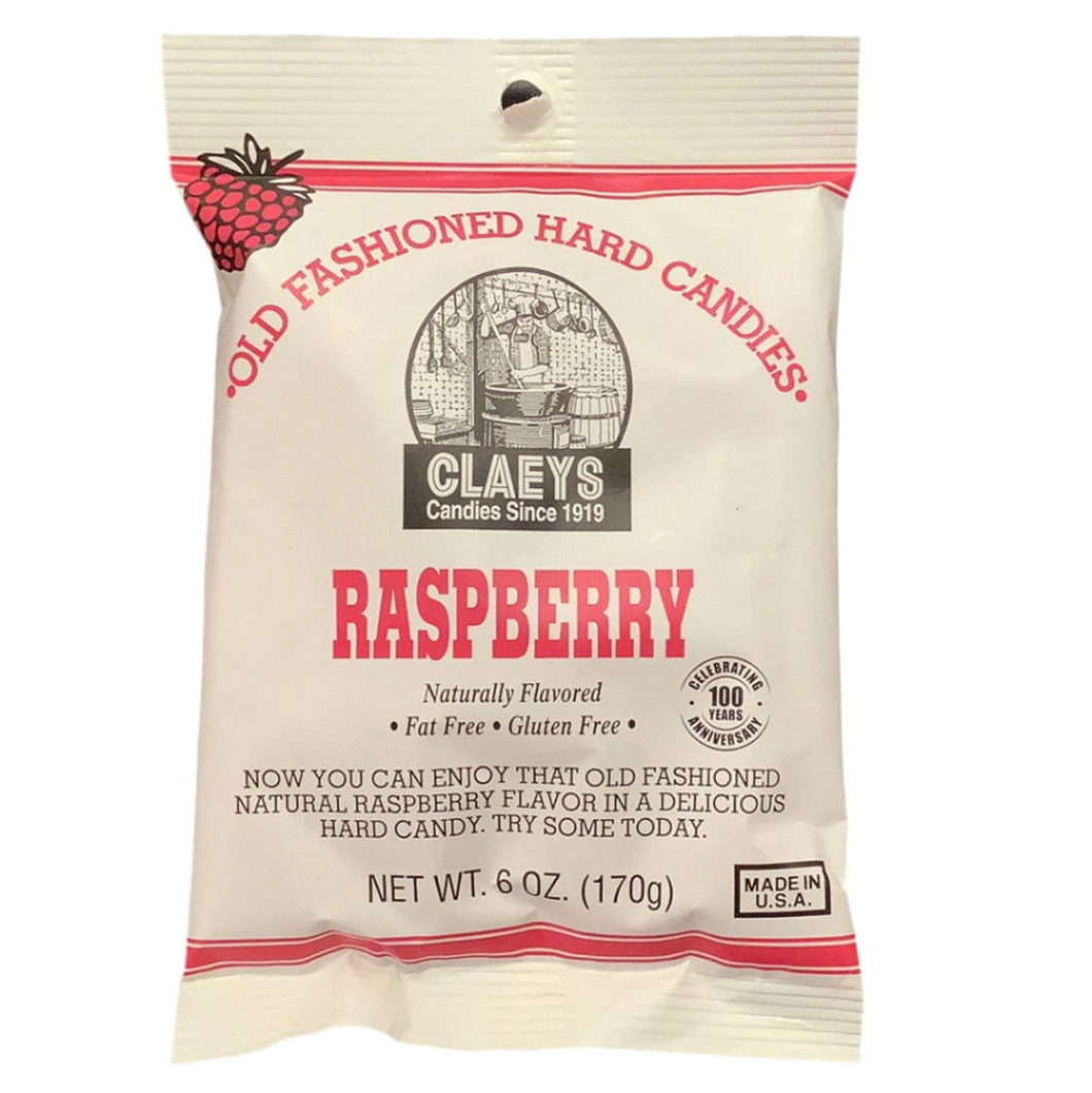 Hanging Bag, Claeys Old Fashioned Hard Candies, Raspberry