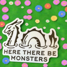 Load image into Gallery viewer, Sticker, Here There Be Monsters
