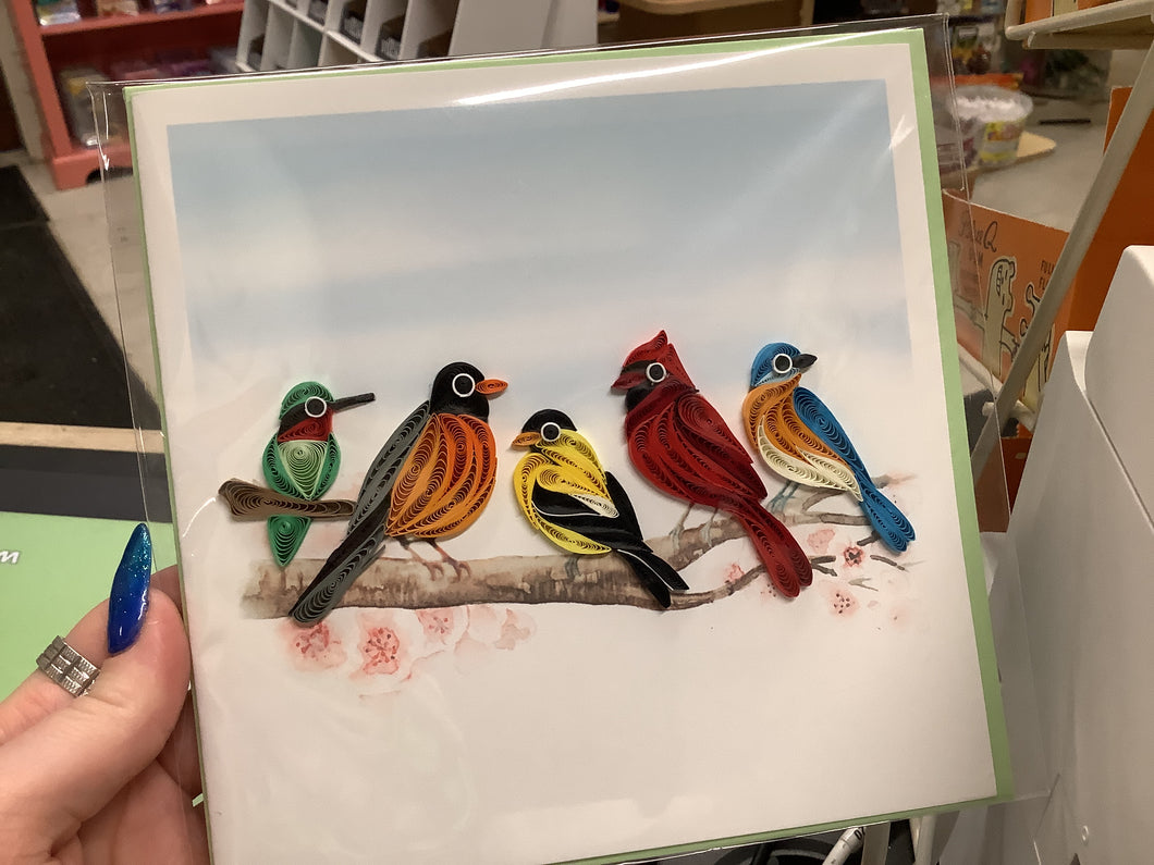 Quilling Card, Songbirds