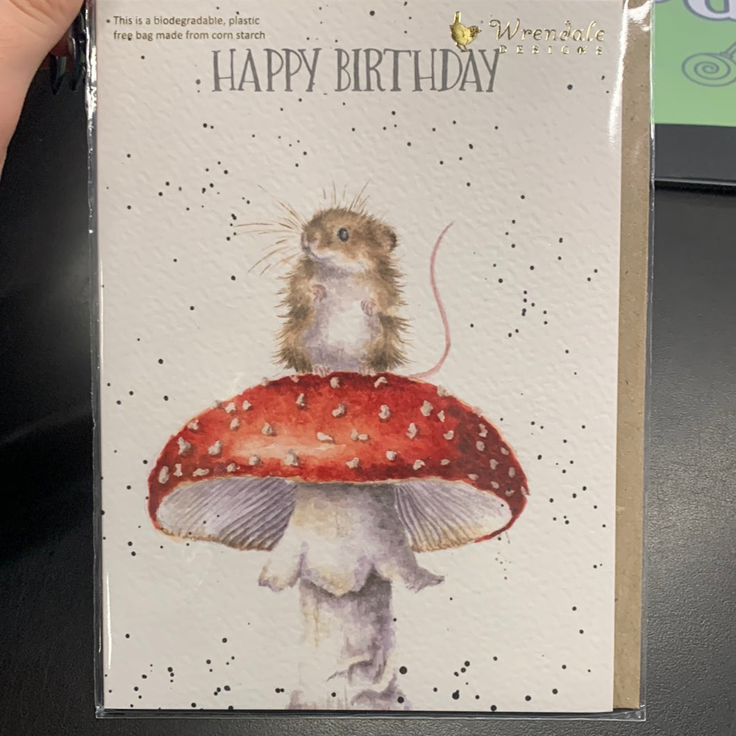 Wrendale Card, Birthday Mouse