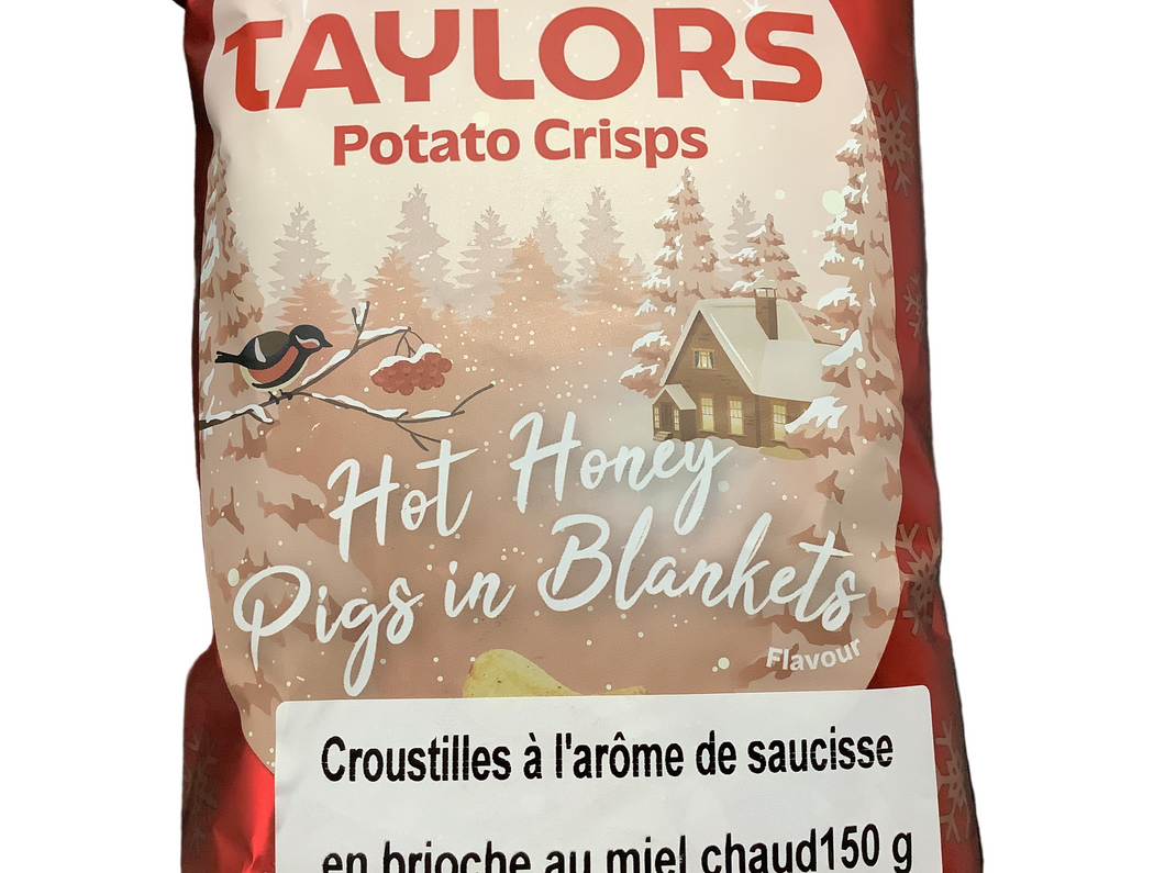 Potato Chips, Taylors, Hot Honey & Pigs in Blankets