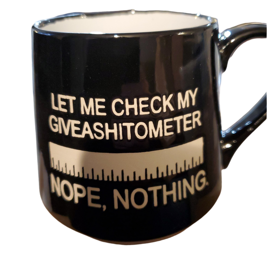 Mug, Giveashitometer