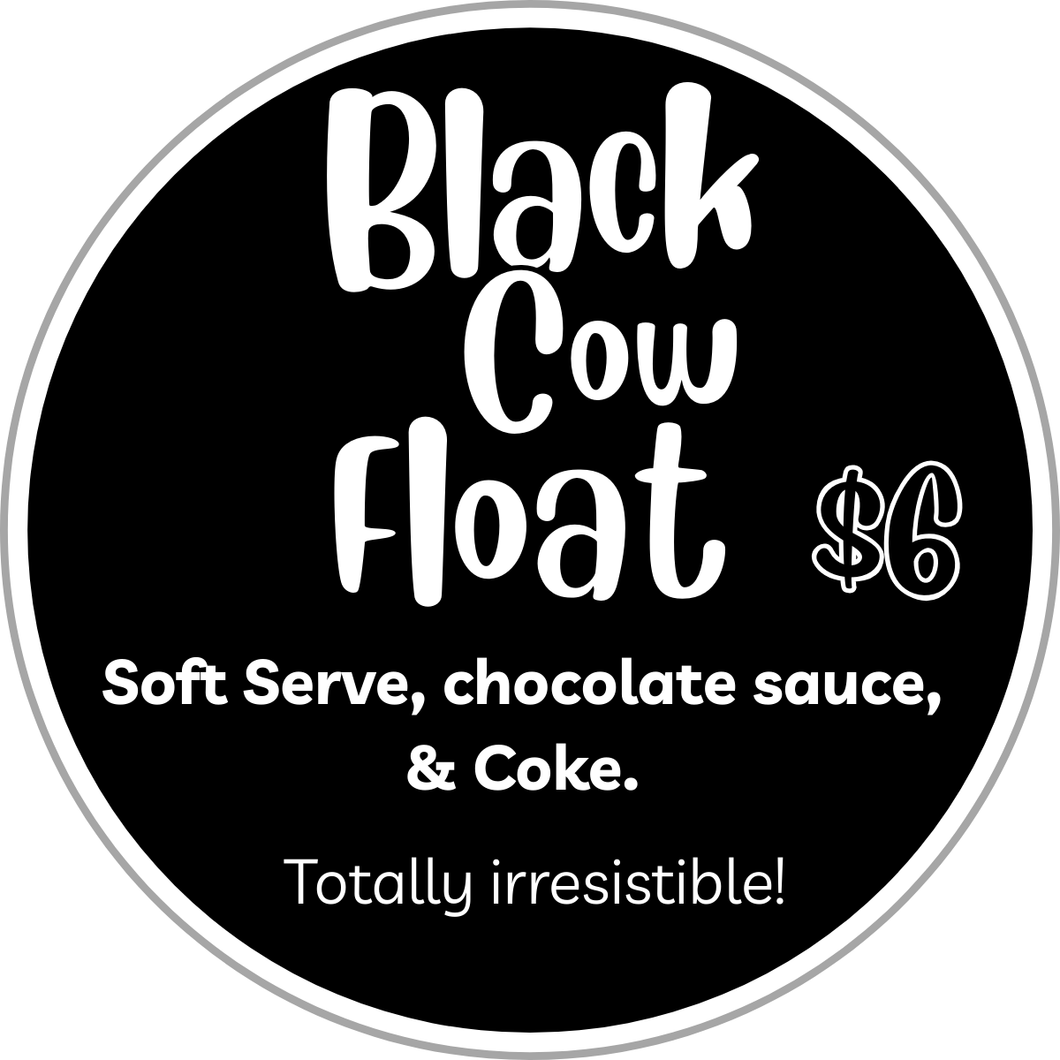 Ice Cream Sundae,  Black Cow Float