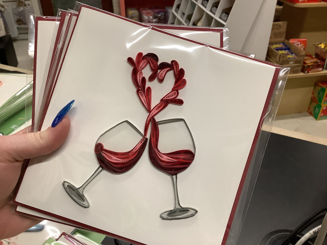 Quilling Card, A toast to love