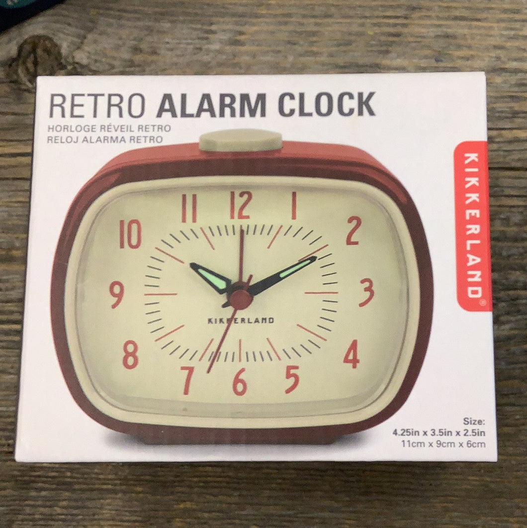 Retro Alarm Clock, Red