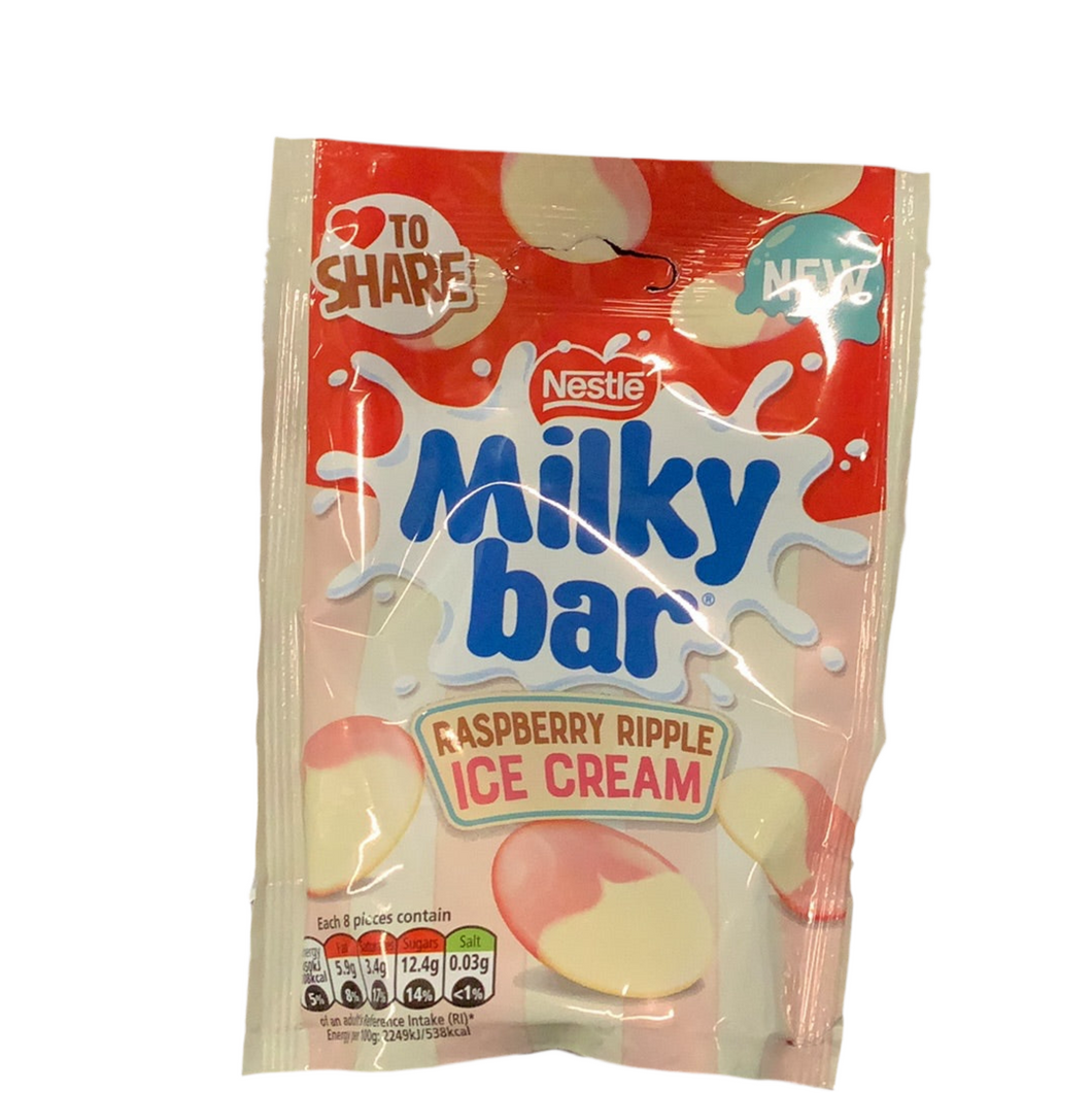 Milkybar Buttons, Raspberry Ripple Ice Cream