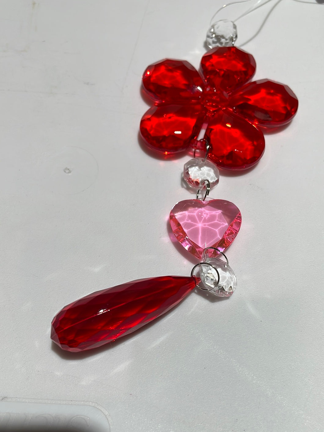 Heart Daisy Sun Catcher