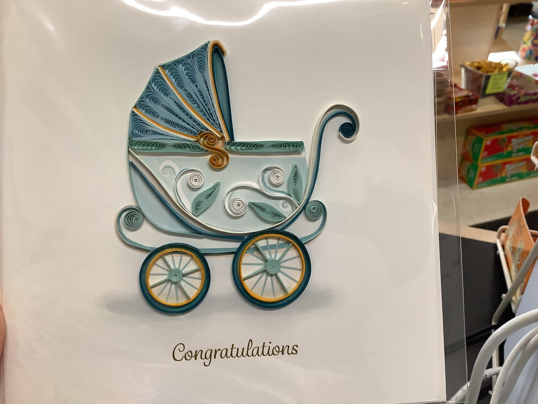 Quilling Card, Baby buggy
