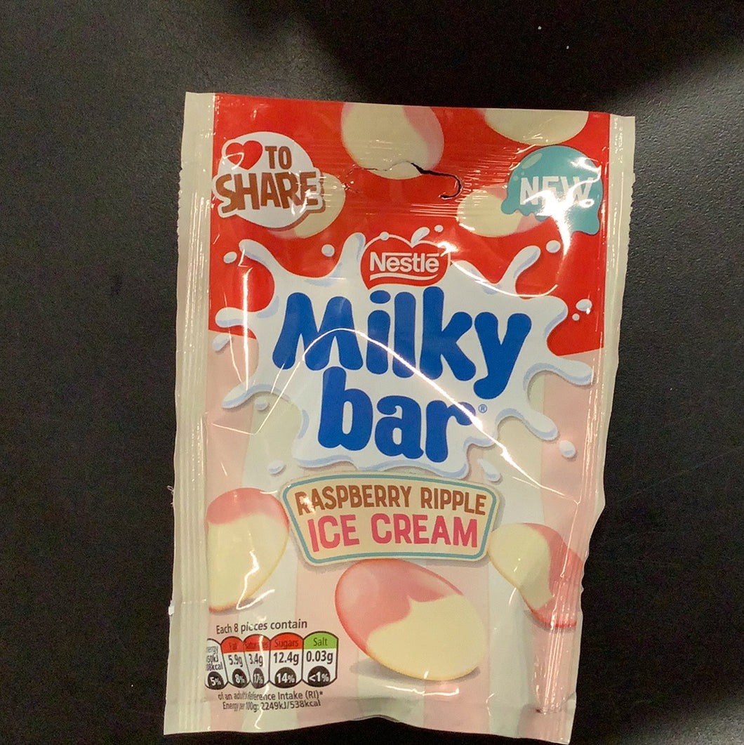 Milkybar Buttons, Raspberry Ripple Ice Cream