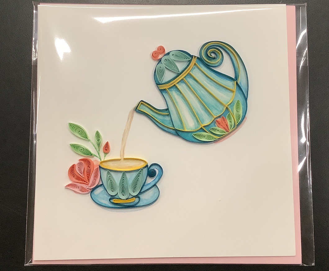 Quilling Card, Afternoon Tea