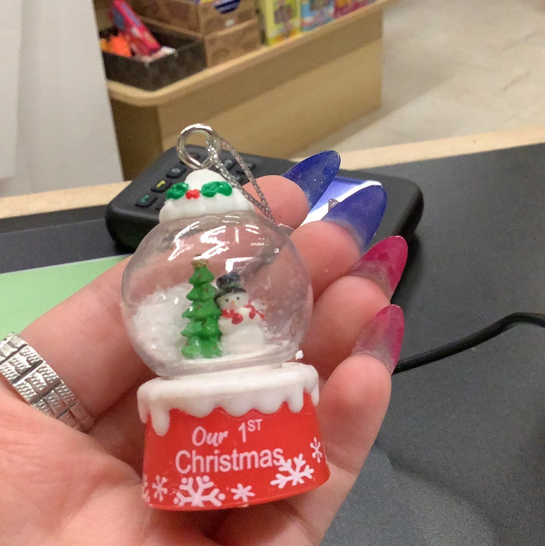 Snow Globe Ornament, Our 1st Christmas