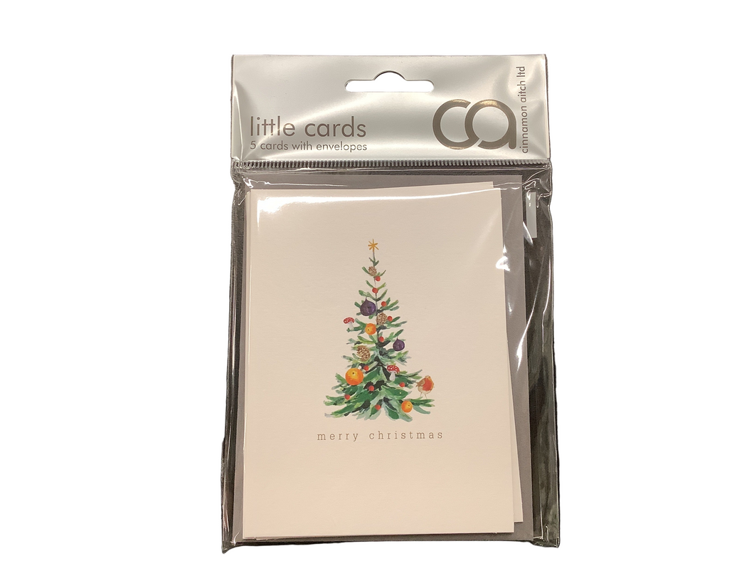 Christmas Card Set of 5, Christmas Tree