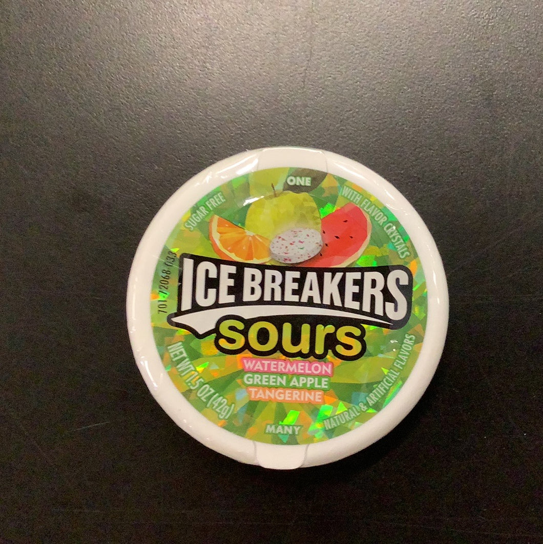 Ice Breakers Sour, Watermelon, Green Apple, and Tangerine