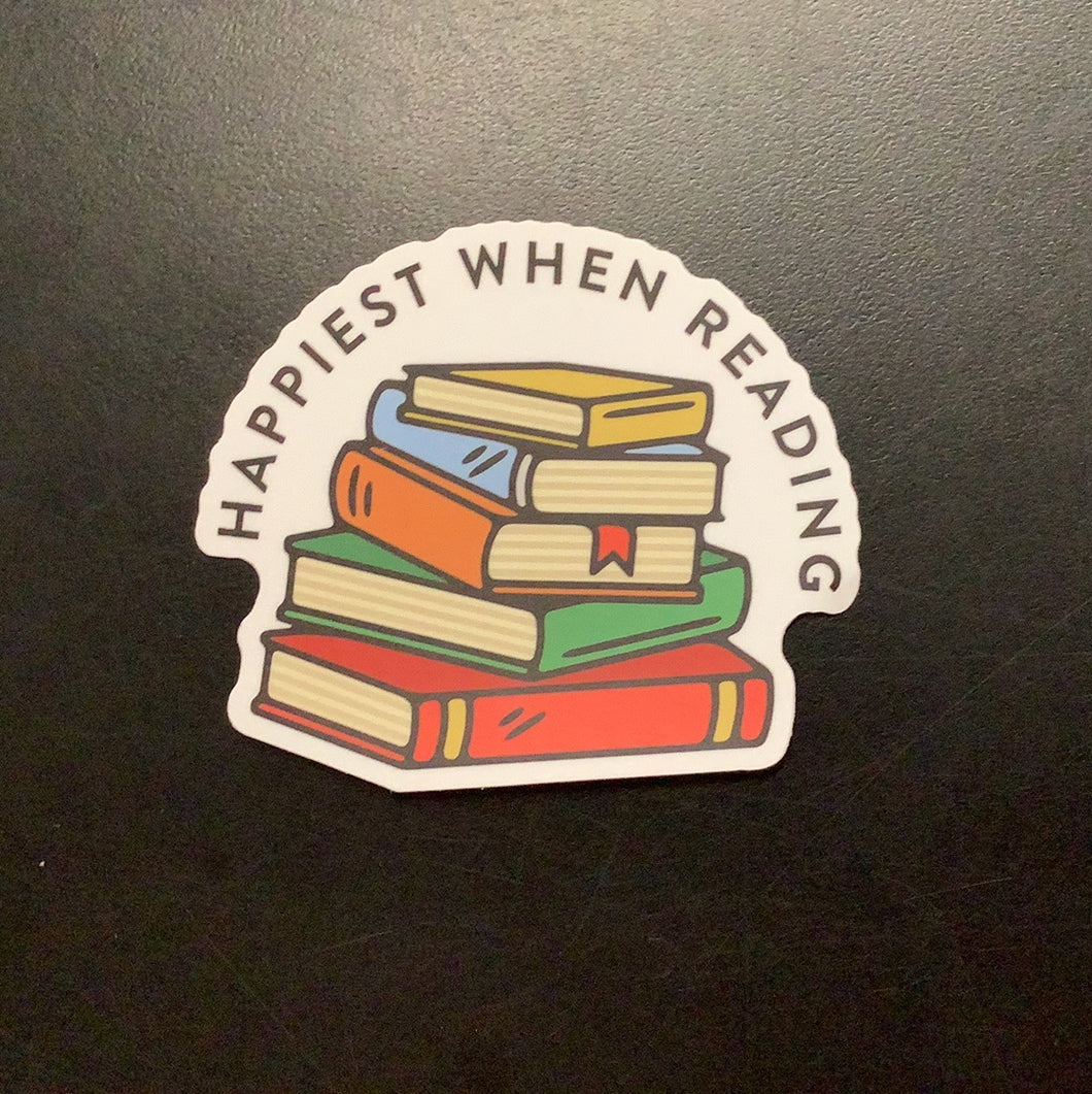 Sticker, Happiest When Reading