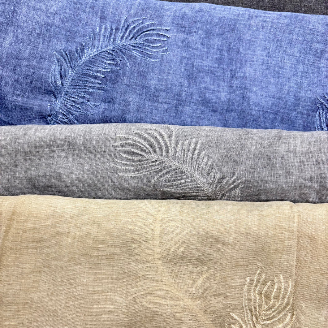 Feather Scarves; Assorted Colours