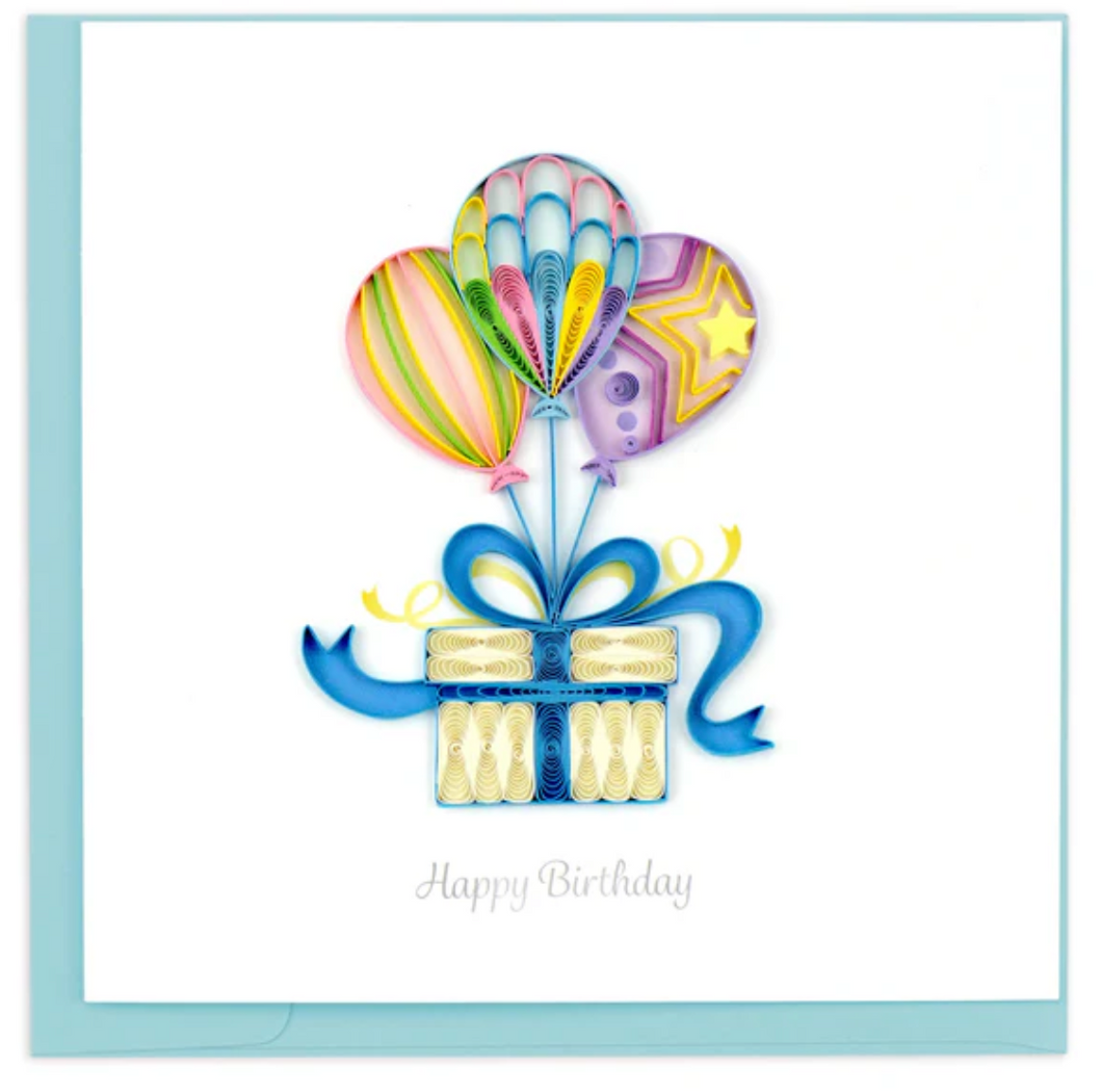 Quilling Card, Balloon Surprise