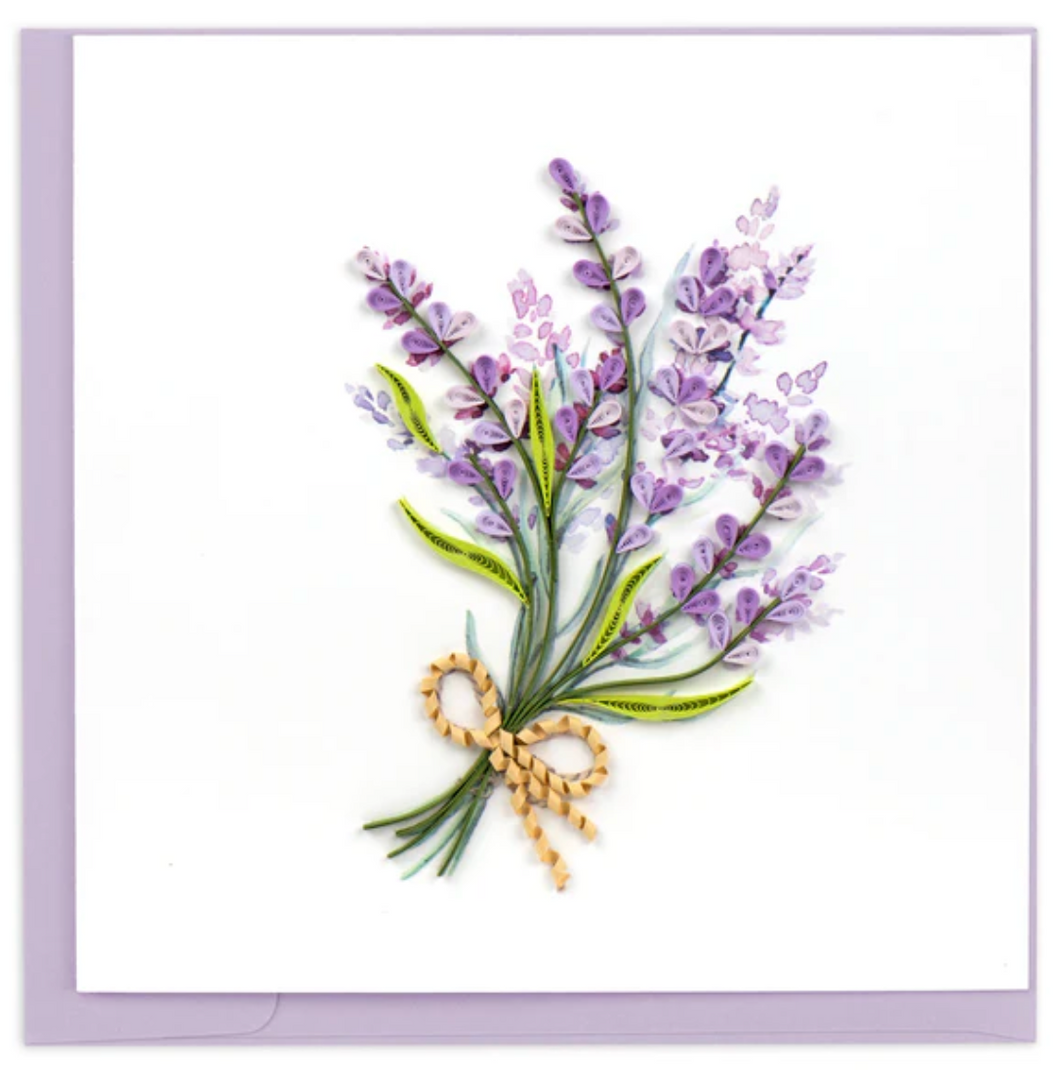 Quilling Card, Lavender Bunch