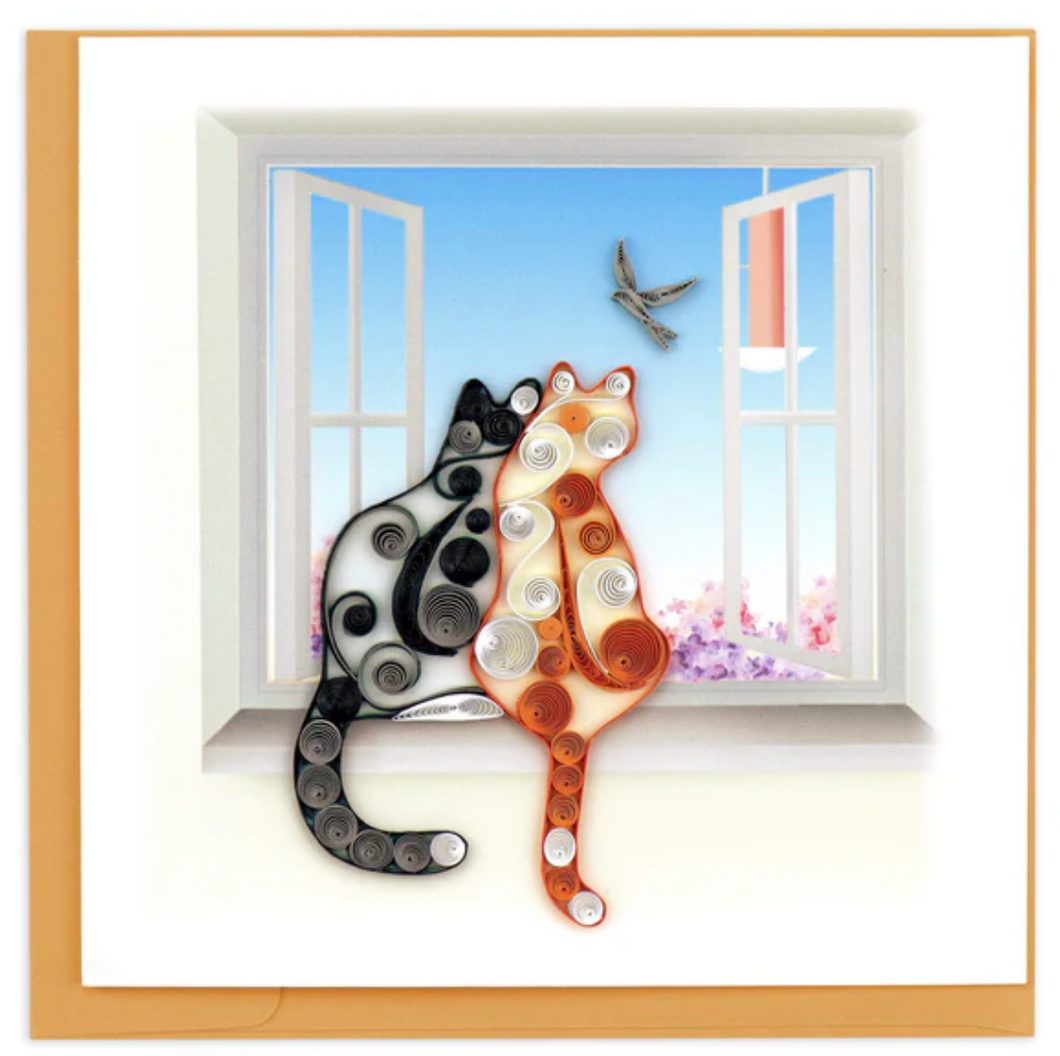 Quilling Card, Two Cats