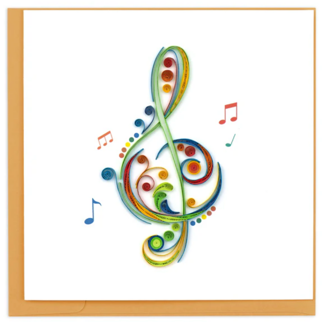 Quilling Card, Treble Clef
