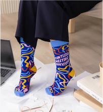 Load image into Gallery viewer, Ladies Socks, Pointless Meeting Survivor
