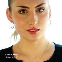 Load image into Gallery viewer, Hackney Nine, Bianca Hoops Size 5 Earrings.(S)
