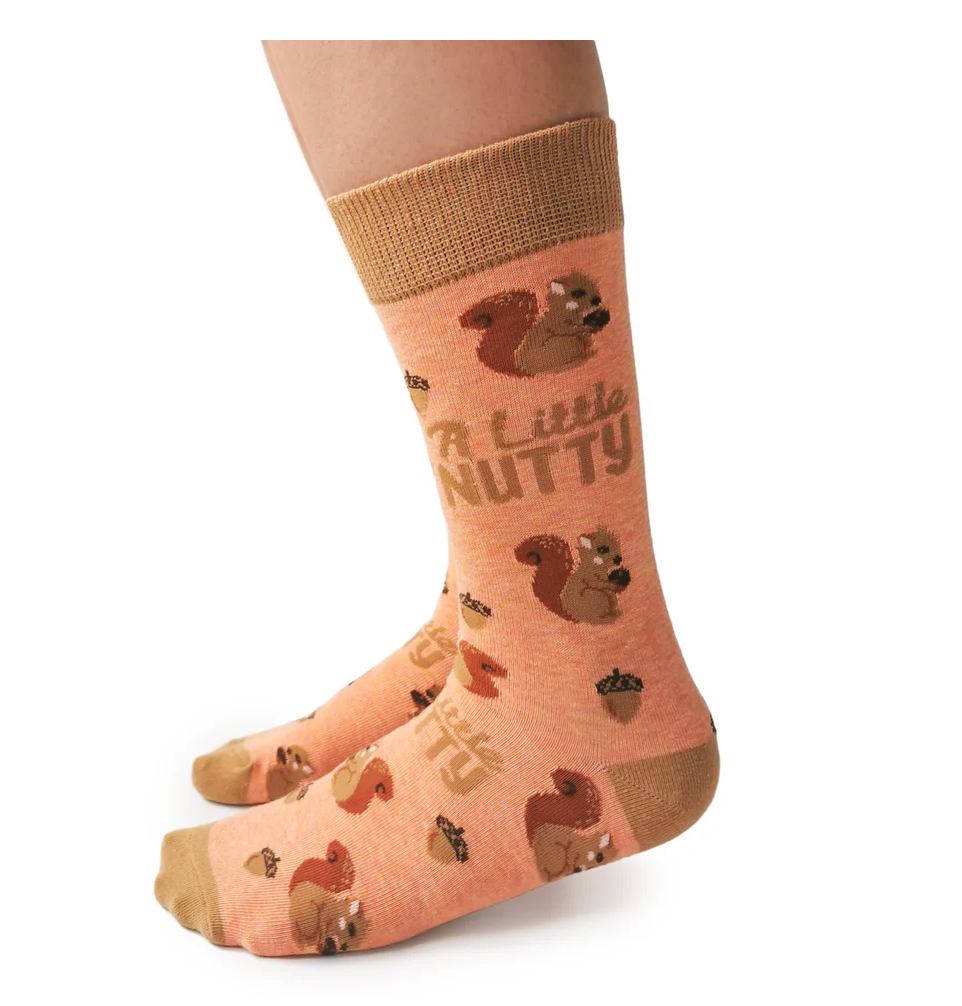 Ladies Crew Socks, A little nutty