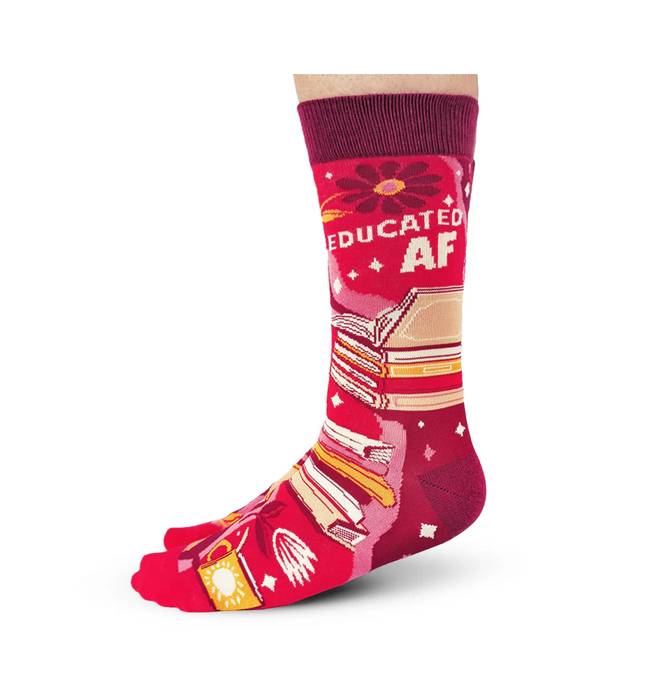 Ladies Crew Socks, Educated AF