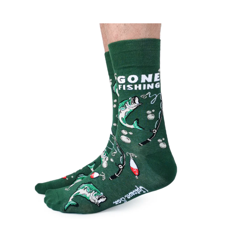 Mens Socks, Gone Fishing