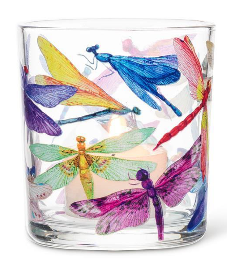 Candle Holder, Dragonflies