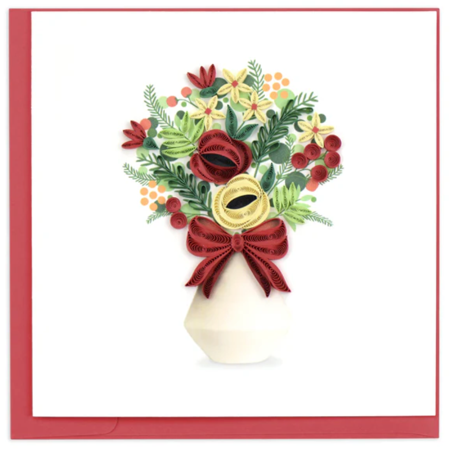 Quilling Card, Holiday Bouquet