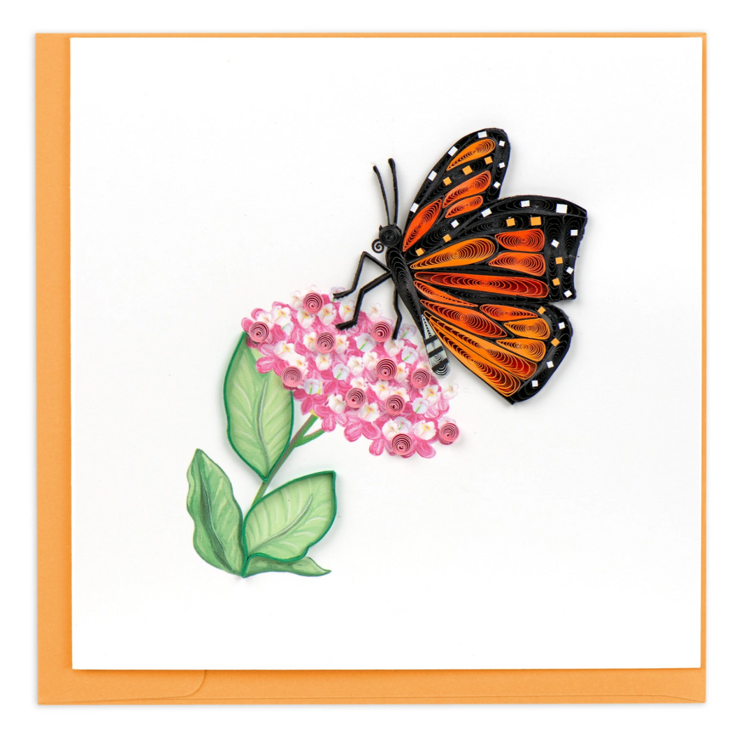 Quilling Card, Monarch Milkweed Butterfly