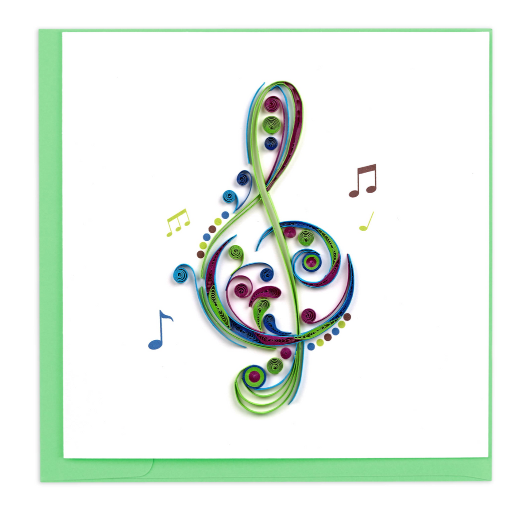 Quilling card, Treble Clef
