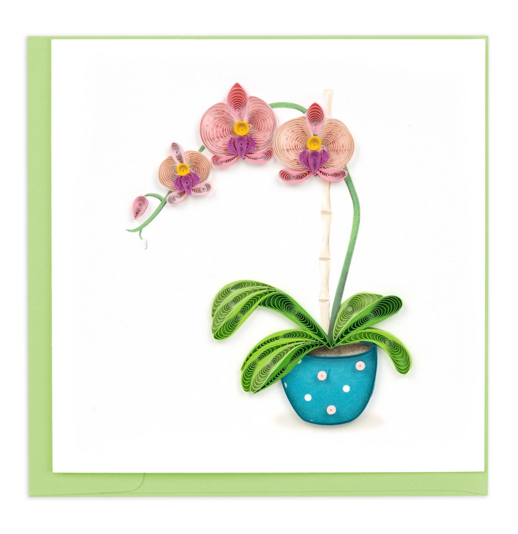 Quilling Card, Potted Orchid