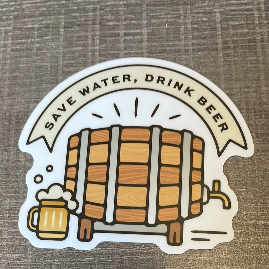 Sticker, Save Water, Drink Beer