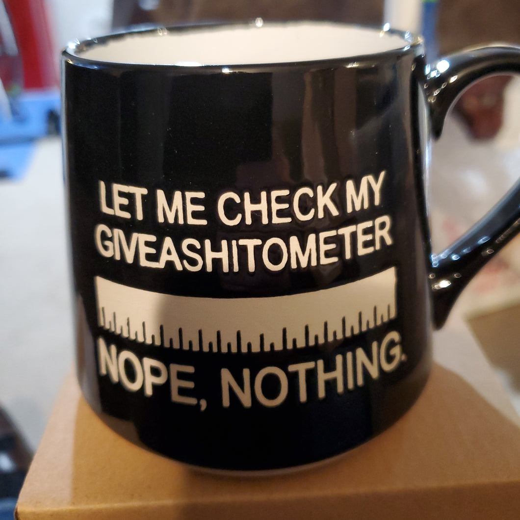Mug, Giveashitometer