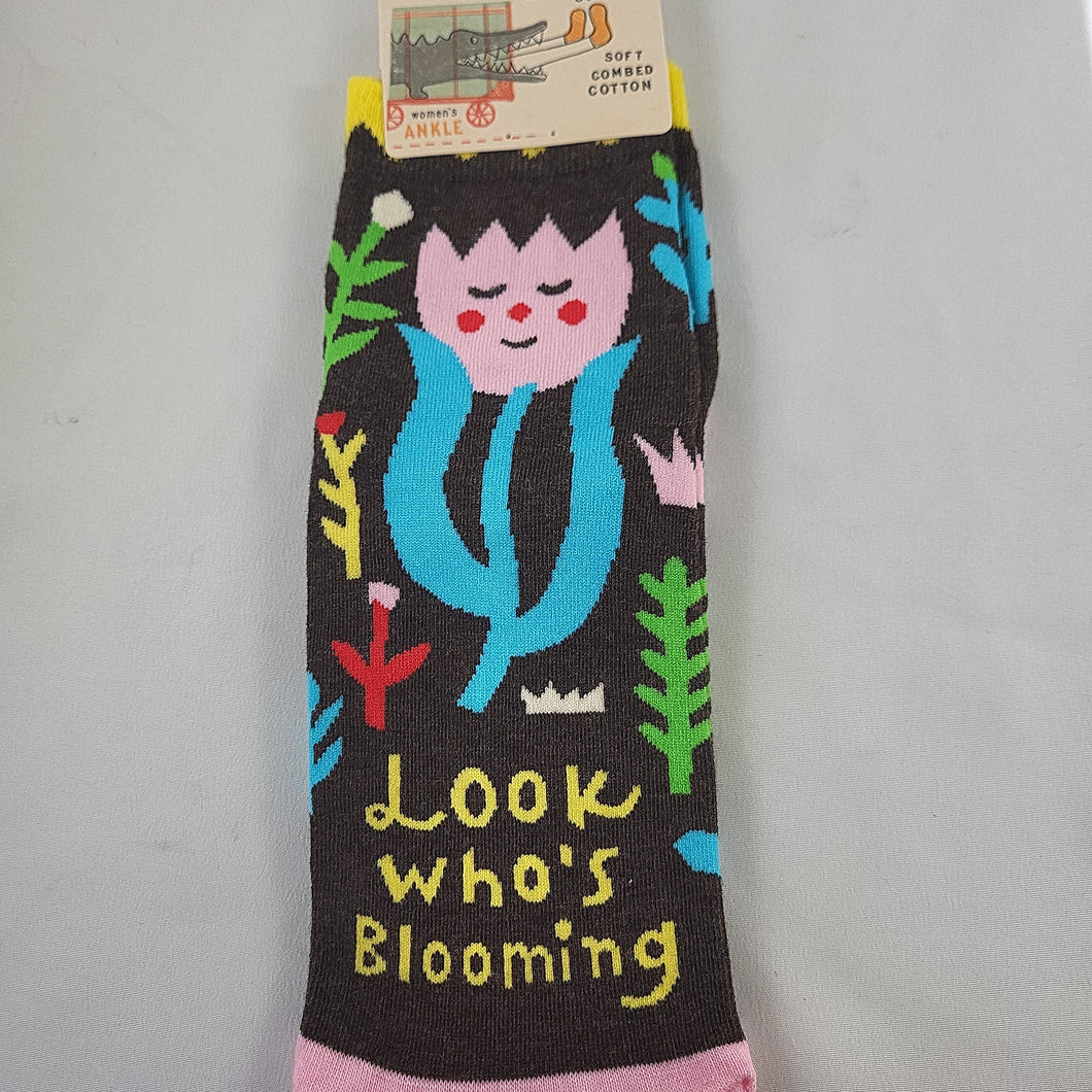 Ladies' Ankle Socks, Look Who's Blooming