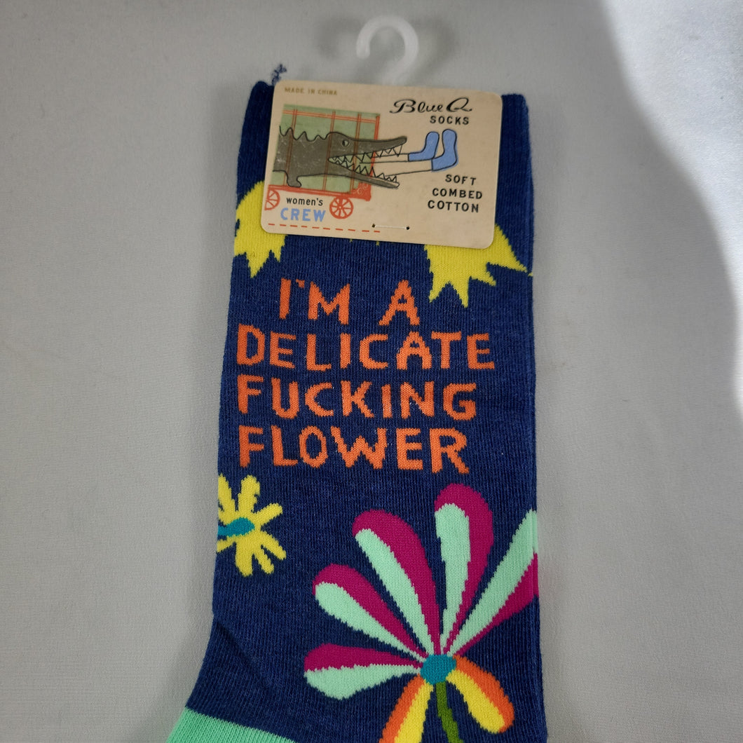Ladies’ Crew Socks, I'm a Delicate Fucking Flower
