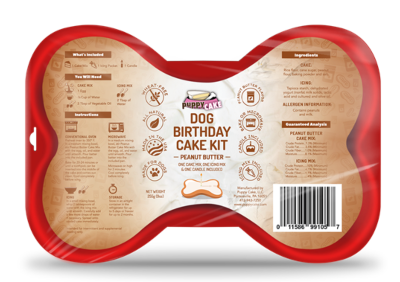 Dog Birthday Cake Kit, Peanut Butter