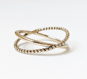Ring, Infinity, Antique Finish, Gold
