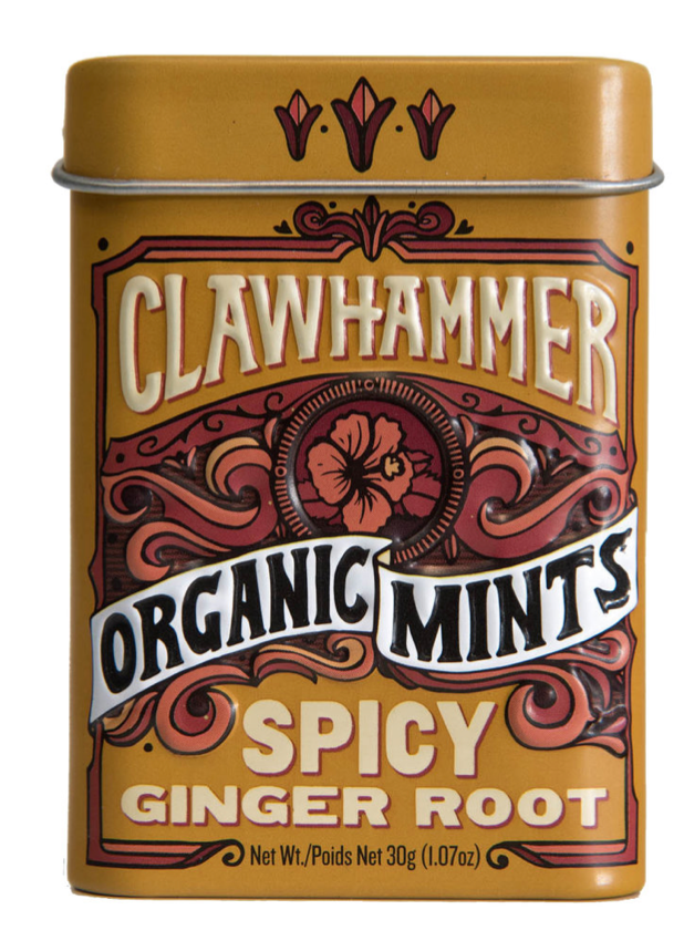 Clawhammer Organic Mints, Spicy Ginger Root