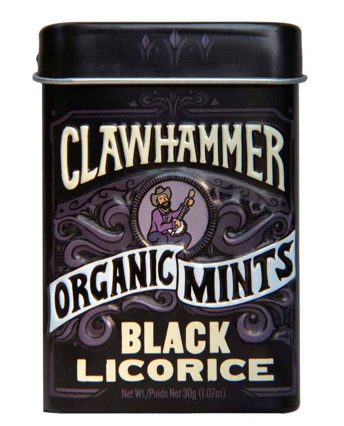 Clawhammer Organic Mints, Black Liquorice