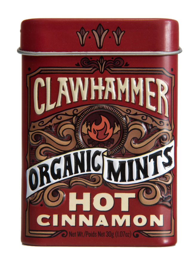Clawhammer Organic Mints, Hot Cinnamon