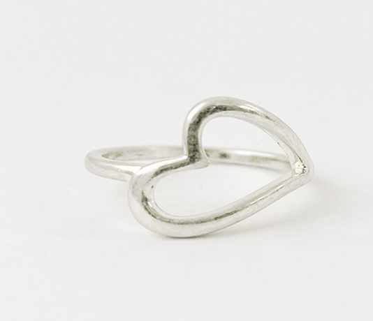 Ring, Heart, Silver