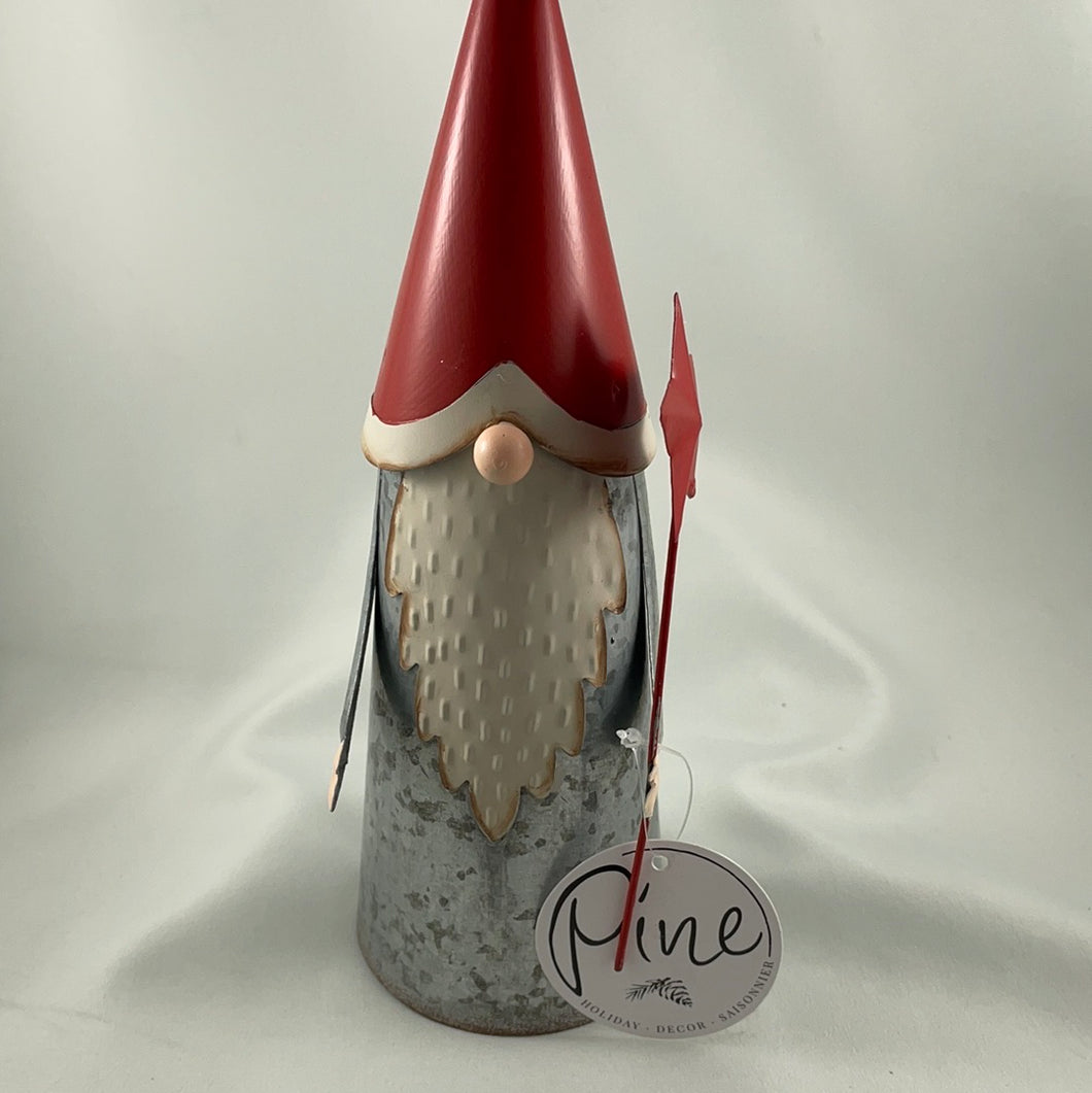 Christmas Ornament, Tin Santa, 9.5“