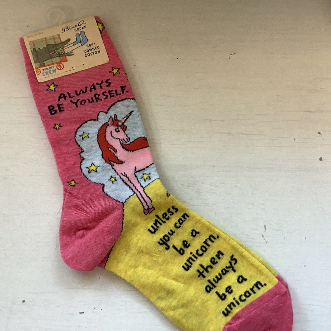 Ladies' Crew Socks, Always Be A Unicorn